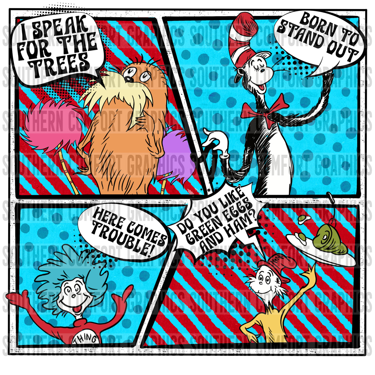 Comic Dr. Seuss PNG – southerncomfortgraphics