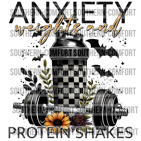 Anxiety weights and protein shakes PNG