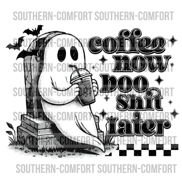 Coffee now booshit later PNG