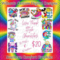 Lisa Frank Inspired Characters Collab