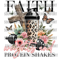 Faith Weights And Protein Shakes PNG