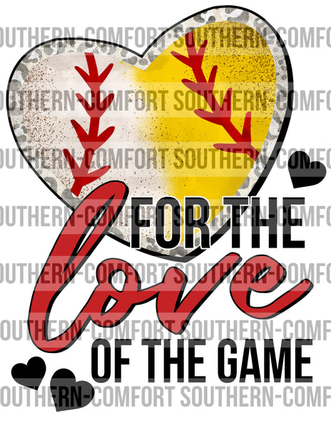 Baseball/Softball For The Love Of The Game PNG