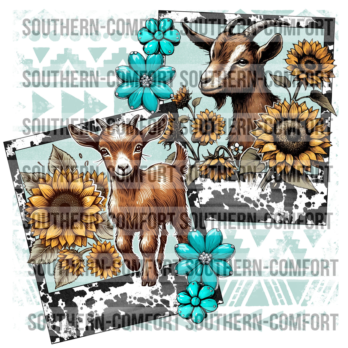 Goats Framed |PNG| – southerncomfortgraphics