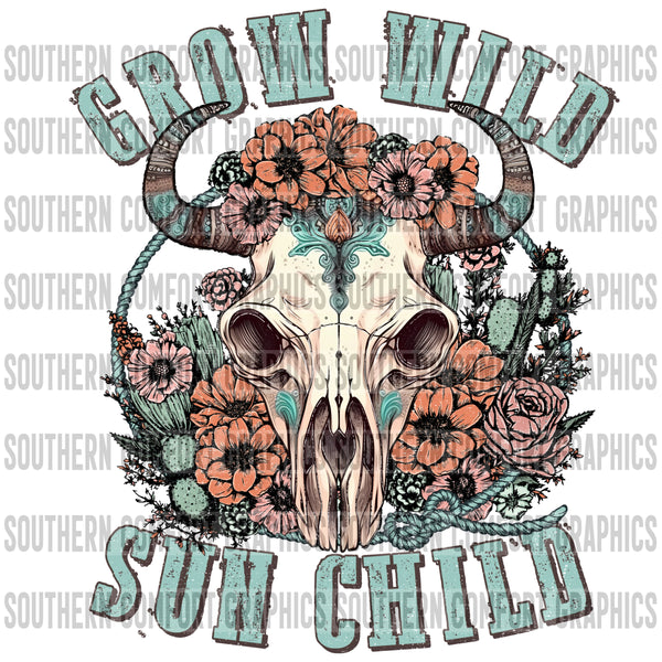 Grow wild sun child PNG