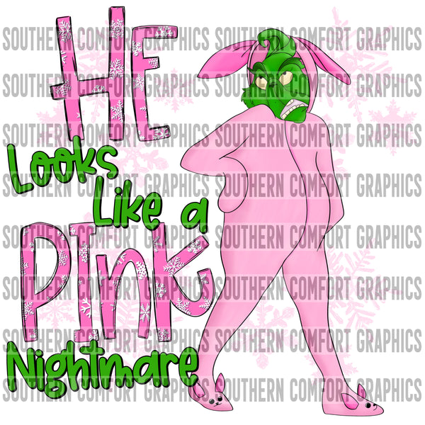 He looks Like A Pink Nightmare PNG