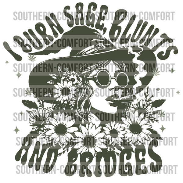 I burn sage, blunts and bridges Png