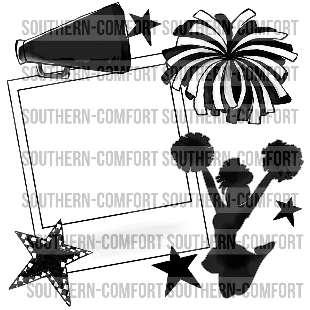 Cheer Frame |PNG| – southerncomfortgraphics
