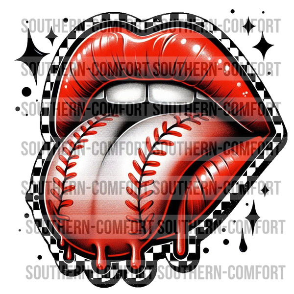 Baseball Lips PNG