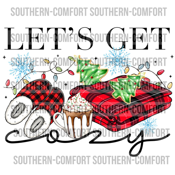 Let's Get Cozy PNG