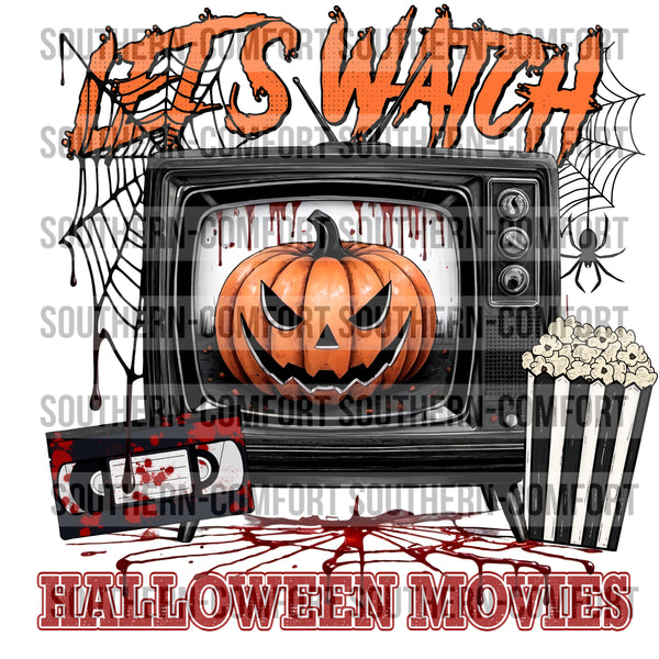 Let's Watch Halloween Movies PNG