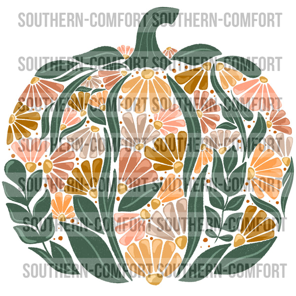 Floral Pumpkin PNG