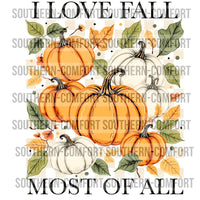 I Love Fall Most Of All PNG