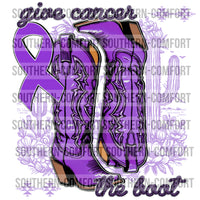 Give Cancer the boot [PURPLE] PNG