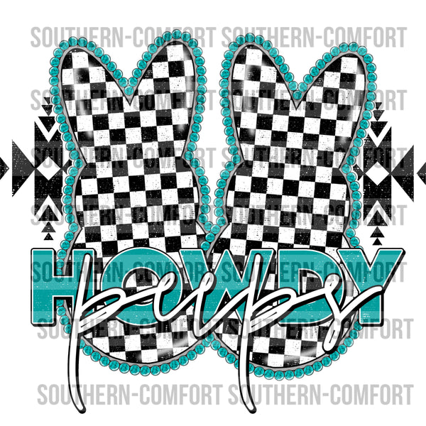 Howdy Peeps (Checkered print) PNG