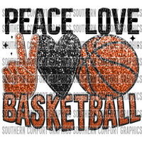 Peace Love Basketball PNG