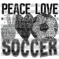 Peace Love Soccer PNG