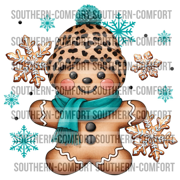 Gingerbread Cookie (Teal) PNG