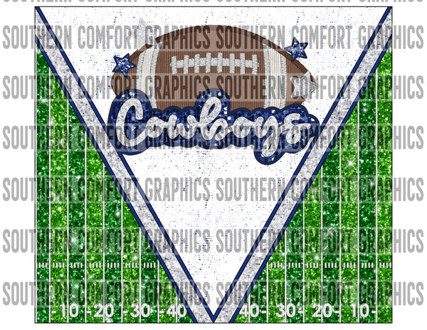 Cowboys Football 20oz tumbler PNG