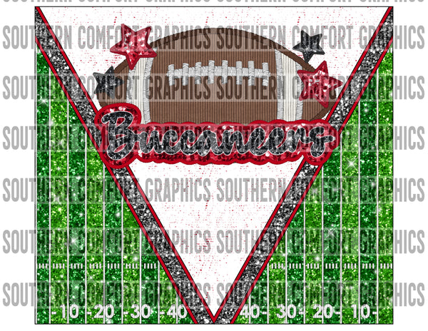 Buccaneers Football 20oz tumbler PNG