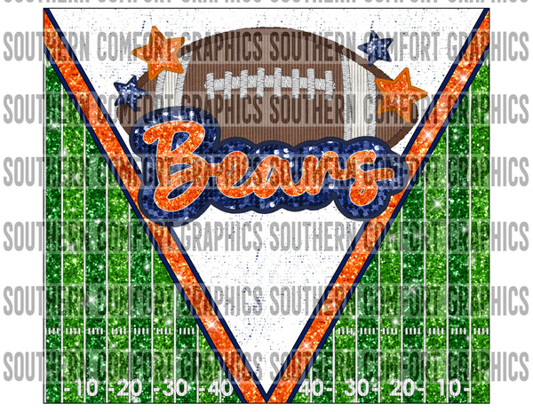 Bears Football 20oz tumbler PNG