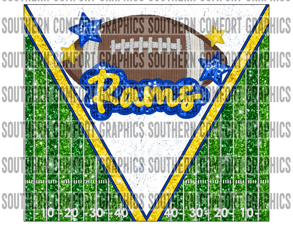 Rams Football 20oz tumbler PNG