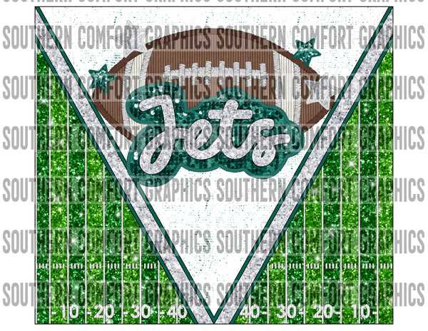 Jets Football 20oz tumbler PNG