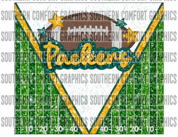 Packers Football 20oz tumbler PNG