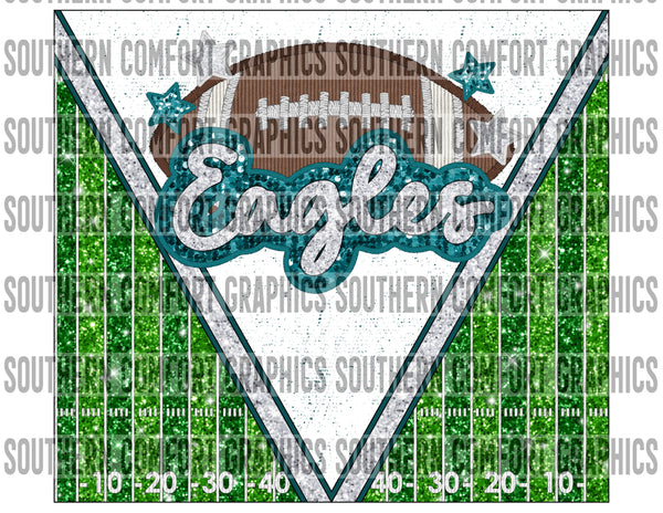 Eagles Football 20oz tumbler PNG