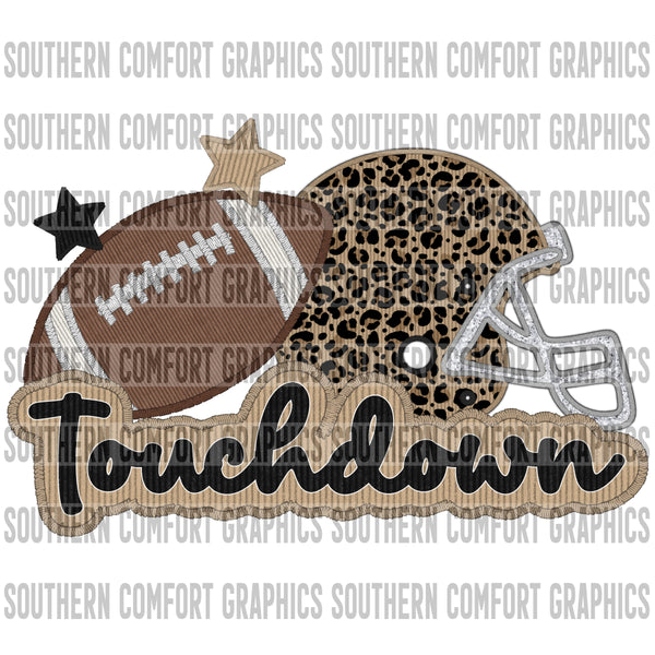 Touch Down Embroidery PNG