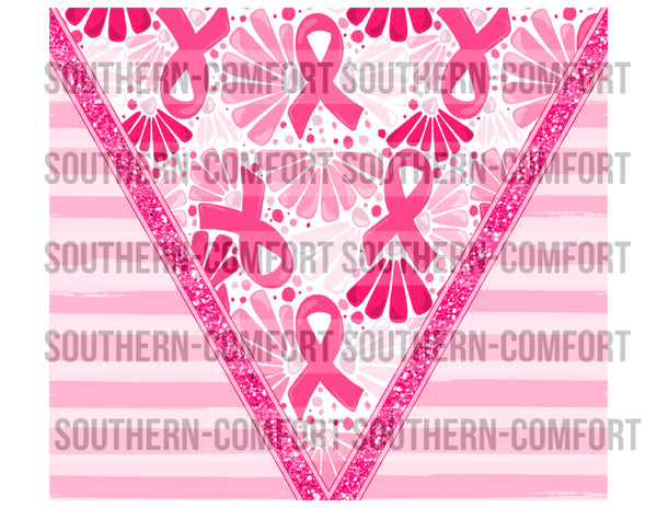 Pink awareness ribbon 20oz tumbler PNG