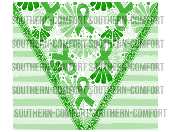 Green Ribbon Awareness 20oz tumbler PNG