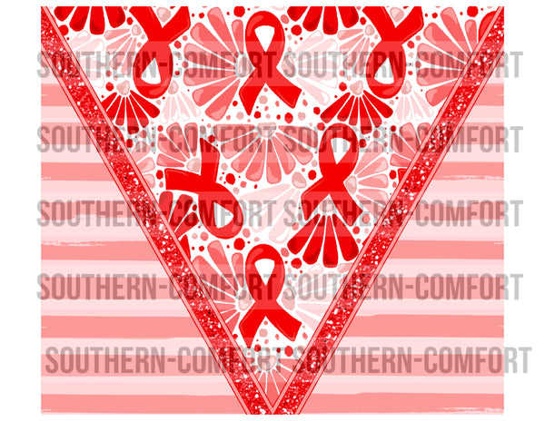 Red Awareness Ribbon 20oz tumbler PNG