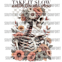 Take it slow watch flowers grow PNG