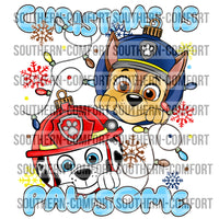 Christmas is pawsome PNG