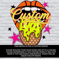 Custom Basketball Drip PNG