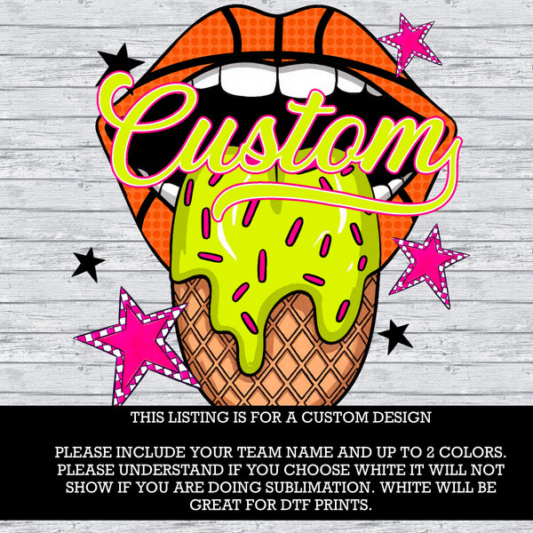 Custom Basketball Drip PNG