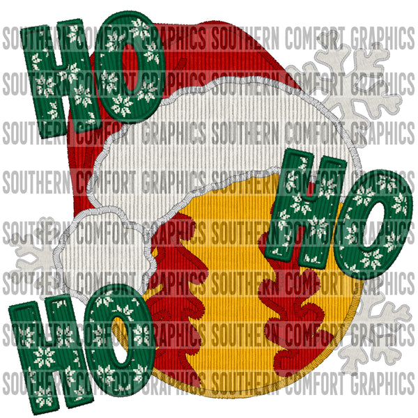 Ho Ho Ho Softball PNG