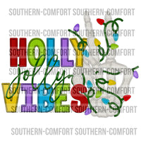 Holly Jolly Vibes PNG