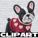 Valentine Dog Clipart Bundle