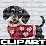 Valentine Dog Clipart Bundle