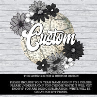 Custom Volleyball With Flowers PNG