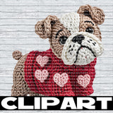 Valentine Dog Clipart Bundle