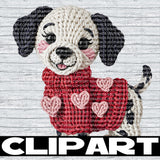 Valentine Dog Clipart Bundle