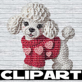 Valentine Dog Clipart Bundle