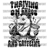 Thriving on chaos and caffeine PNG