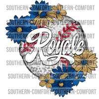 Royals Floral Baseball |PNG|