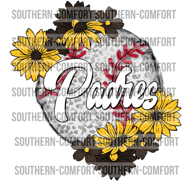 Padres Floral Baseball |PNG|