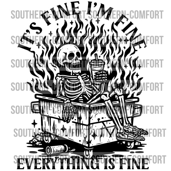 It's Fine I'm Fine Everything is Fine PNG