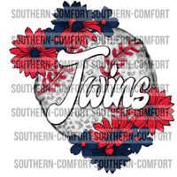 Twins Floral Baseball |PNG|