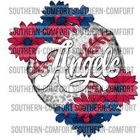 Angels Floral Baseball |PNG|